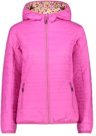 CMP Giacca reversibile da donna con cappuccio fisso, Malva, 42