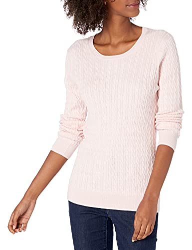 Amazon Essentials Maglione A Girocollo A Coste Leggero A Manica Lunga (Disponibile in Taglie Forti) Donna, Rosa Chiaro, XXL