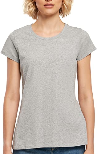 Build Your Brand Maglietta da Donna Basic T-Shirt, Grigio, XS