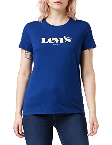 Levis The Perfect Tee Maglietta, New Logo Estate Blue, XS Donna