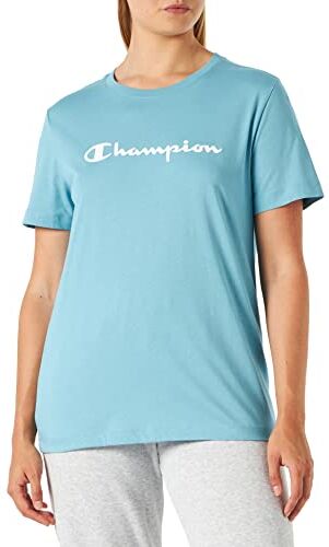 Champion American Classics Big Logo S-S T-shirt, Donna, Turchese, M