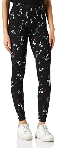 Urban Classics Ladies Soft Aop Leggings, Pantaloni Donna, Nero (Black Floret), XL