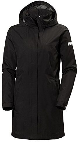 Helly Hansen Donna Cappotto Impermeabile Lungo Aden, S, Nero