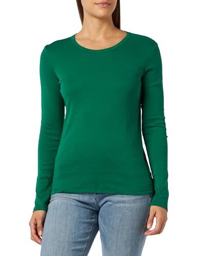 United Colors Of Benetton T-Shirt M/L , Verde Bosco 1U3, XS Donna