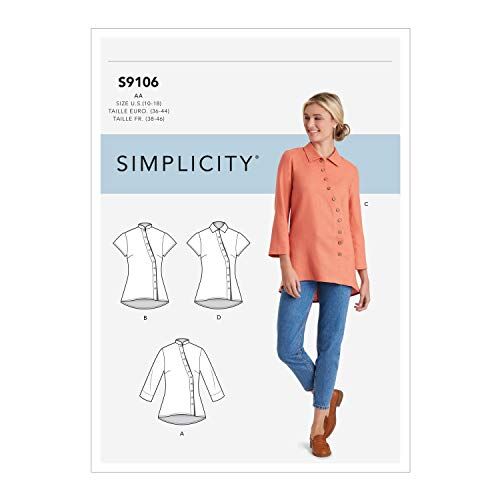 Simplicity Cartamodello S9106 per Camicia Donna, Vario, AA (10-12-14-16-18)