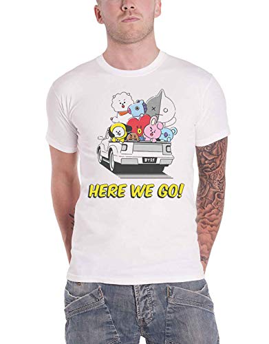 Bt21 T-Shirt # L Unisex White # Here We Go