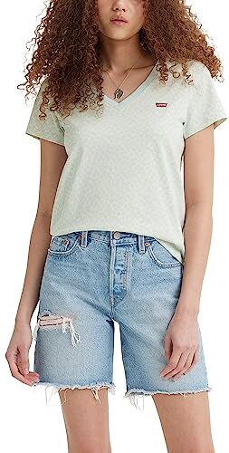 Levis Perfect V-neck, T-shirt Donna, Aria Floral Omphalodes, XS