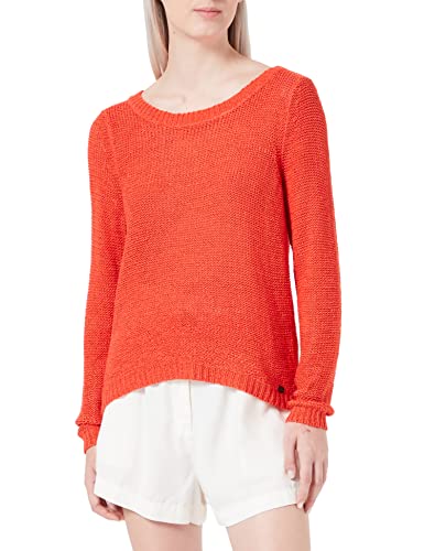 Only Onlgeena XO L/S Pullover Knt Noos Maglione, Argilla Rossa, S Donna