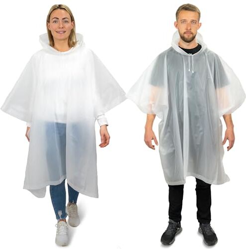 REDSTAR 2 Pack di Poncho Antipioggia Impermeabile per Adulti Impermeabile per Uomo o Donna Mantella Antipioggia, Impermeabile Poncho e Accessori Festival Poncho Antipioggia Donna e Uomo