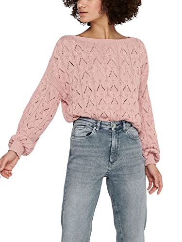 Only ONLBRYNN Life Structure L/S PUL Knt Noos Maglione, Adobe Rose, XS Regular Donna