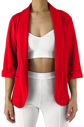 JOPHY & CO. Giacca Blazer Donna con Tasche (cod. ) (M, Rosso)