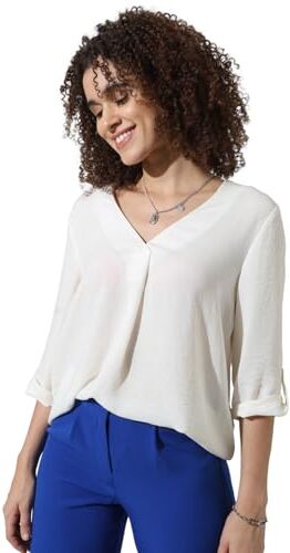 JDY divya 3/4 Top Wvn Noos, Camicia Donna, Bianco (Ballerino Di Nuvola), 38