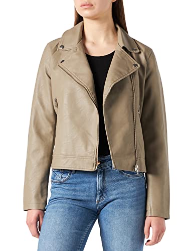 Jack & Jones JJXX Jxgail Faux Leather Biker Jacket Noos Giacca in Ecopelle, Brindle, S Donna