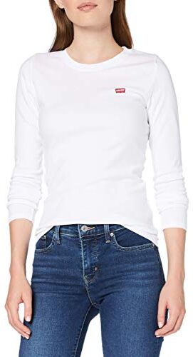 Levis Long-Sleeve Baby Tee, Donna, White +, XL