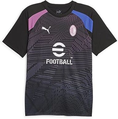 AC Milan Maglia Prematch, Stagione 2023/24, Nero, Adulto, Unisex, M