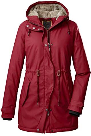 G.I.G.A. DX Donna Parka funzionale casual in PU con cappuccio GW 53 WMN JCKT, Rosso intenso, 40,