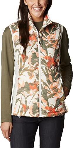 Columbia Powder Pass Vest Gilet, Chalk Floriculture Print, XS Donna