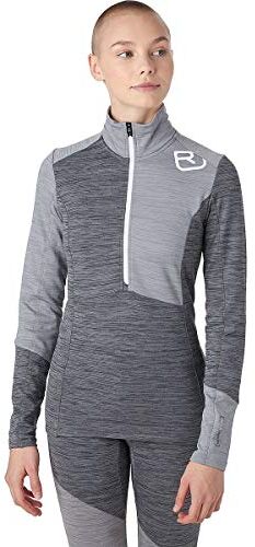 ORTOVOX FLEECE LIGHT ZIP NECK W C: grey blend T: S