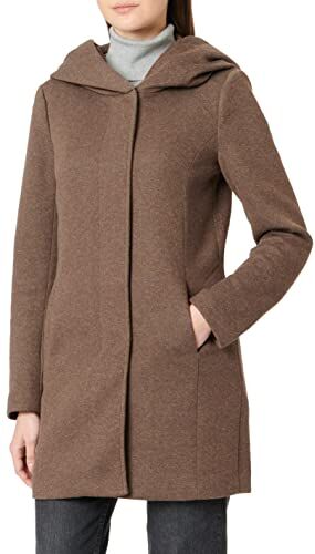 Only ONLSEDONA Light Coat Otw Noos Cappotto, Hot Fudge/Melange, M Donna