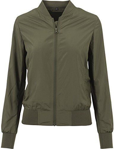 Build Your Brand Donna, Giacca Bomber Nylon, Oliva, XS