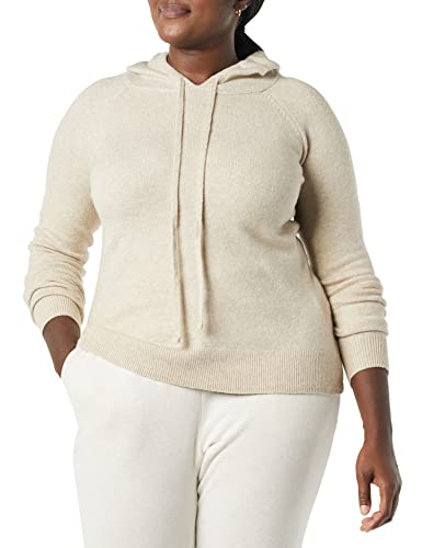 Amazon Essentials Maglione Pullover con Cappuccio Morbido al Tatto Donna, Beige, L