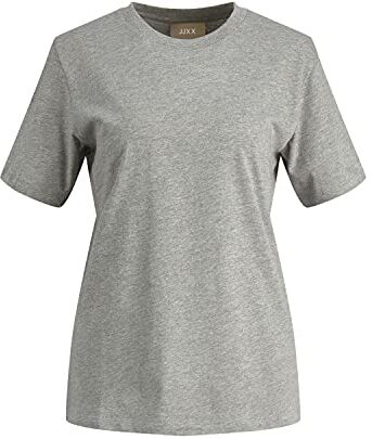 Jack & Jones JJXX Jxanna SS Regular Every Tee Noos T-Shirt, Chiaro Grigio Melange, L Donna