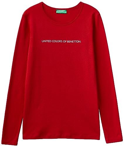 United Colors Of Benetton T-Shirt M/L  Manica Lunga, Rosso 0V3, S Donna