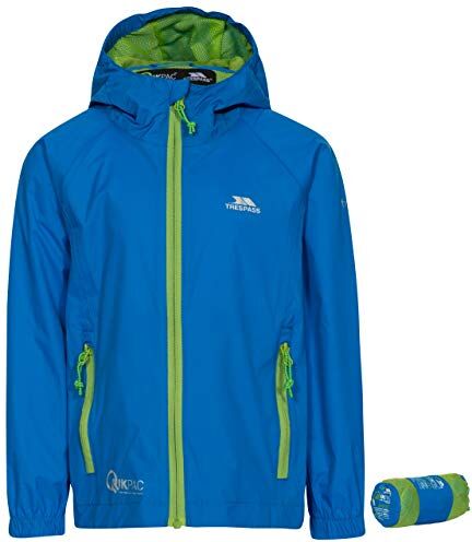 Trespass Qikpac Giacca Impermeabile richiudibile Unisex, Qikpac Jacket, Cobalt, 2 Anni