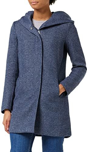 Only Coat Coat with hood Maritime Blue m Maritime Blue M