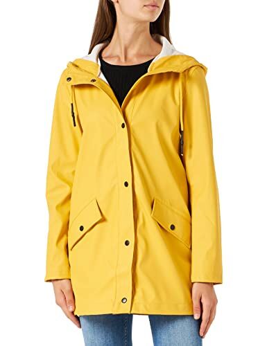 Only Onlelisa Raincoat Otw, Giacca impermeabile Donna, Giallo Tuorlo, S