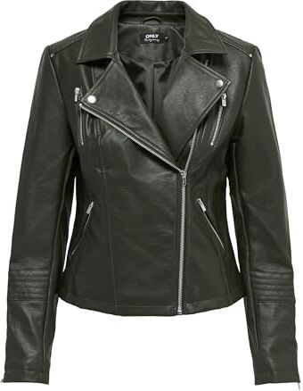 Only Onlgemma Faux Leather Biker Otw Noos Giacca, Rosin, 34 Donna