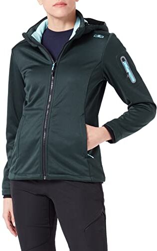 CMP Giacca melange in softshell da donna con cappuccio removibile, Eden Mel., 50