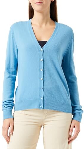 United Colors Of Benetton Cardigan M/L  Manica Lunga, Azzurro 0R9, M Donna