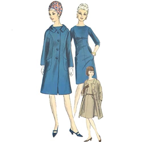 Générique Modello anni '60, abito e cappotto da donna 'A Line'