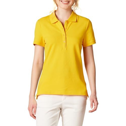 Amazon Essentials Polo A Manica Corta (Taglie Forti Disponibili) Donna, Giallo Drato, S