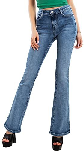 Toocool Jeans Donna Pantaloni Skinny Push up Zampa Elefante Campana XM-986 [XS,VI-5113 Blu]