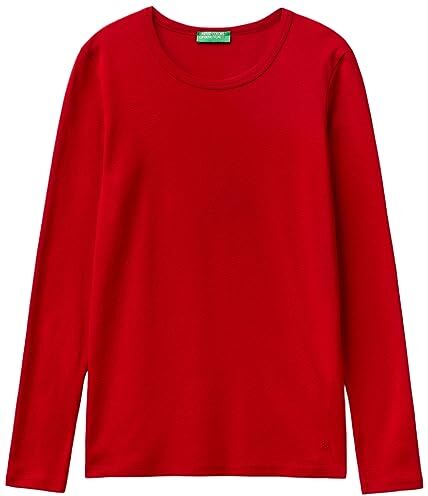 United Colors Of Benetton T-Shirt M/L , Rosso 0V3, XS Donna