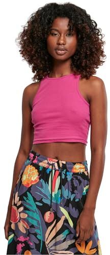 Urban Classics Top Donna in Cotone Fresco, Top Corto a Costine, Canotta a Tinta Unita in Stile Casual, Tank Top in Diversi Colori e Taglie XS 5XL