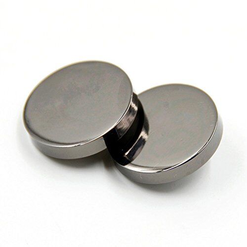 Bestowal 10 PCS Pulsante Piano Metallico Abbigliamento Donna Abbigliamento Uomo Maglia Camicia Uomo Camicia Button Camicia Camicia Suit Pantaloni Tasto di cucito a Forma di Rotondo (28mm, Nero)