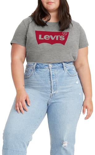 Levis Plus Size Perfect Tee, T-shirt Donna, Logo Starstruck Heather Grey, 3XL