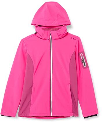 CMP Giacca In Softshell Da Donna Con Cappuccio Removibile, Fucsia, XS