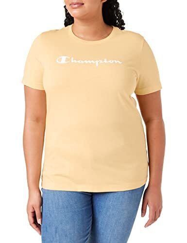 Champion American Classics Big Logo S-S T-shirt, Donna, Giallo Paglierino, L