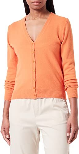 United Colors Of Benetton Cardigan M/L  Manica Lunga, Arancione 1C0, S Donna