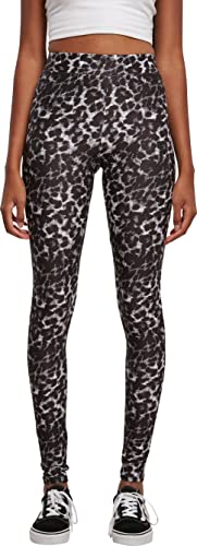 Urban Classics Ladies Soft Aop Leggings, Pantaloni Donna, Nero (Blackleone), XXL