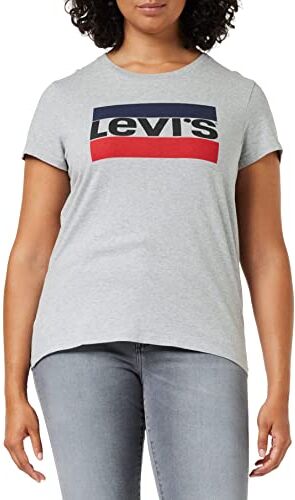 Levis The Perfect Tee Maglietta, Grigio (Sportswear Logo Heather Grey), L Donna