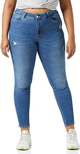 Only Onlwauw Life Mid Skinny Bj114-3 Noos Pantaloni, Medium Blue Denim, XL/30 Donna