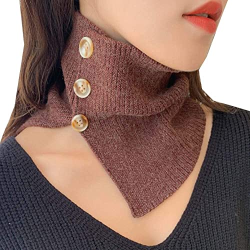 HEYONA Camicetta staccabile con colletto finto, colletto finto lavorato a maglia for colletti alti da donna ( Color : Coffee )