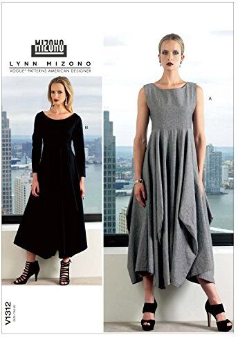 Vogue Patterns V1312 Vestito da Donna, Taglia B5, Taglie 40-42-46