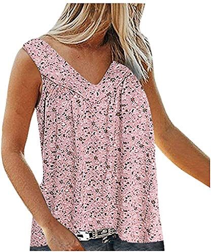 Generic Camicetta da donna TopsV NeckPartyStylish Maglietta da donna a maniche lunghe spessa (03B-Rosa, L)