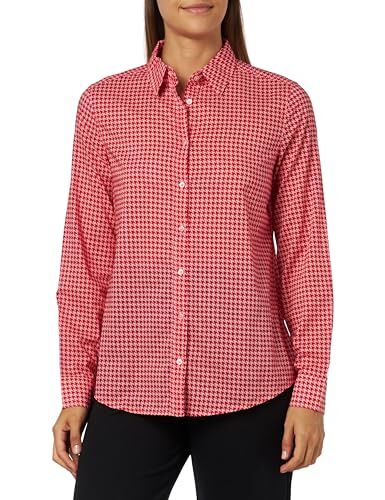 United Colors Of Benetton Camicia , Pied De Poule Rosa E Rosso 72f, L Donna